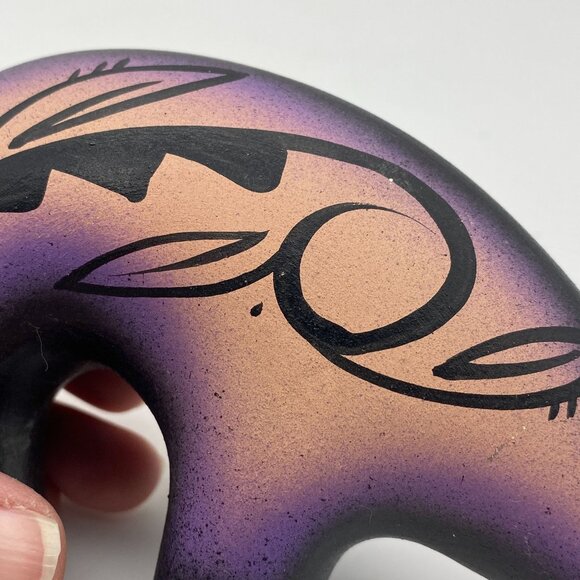 Native American Navajo Pottery Spirit bear animal southwest hand painted - Picture 9 of 10